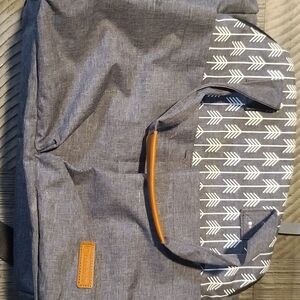 Stylish Gray Arrow Pattern Baby Bag